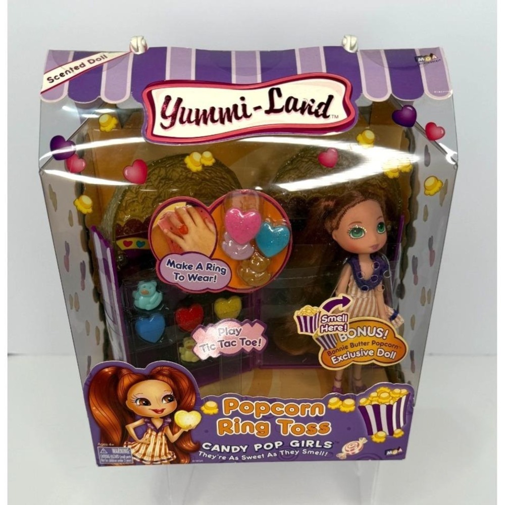 2006 Yummi-Land Candy Pop Girls Doll: Popcorn Ring Toss Scented Doll MGA New OS